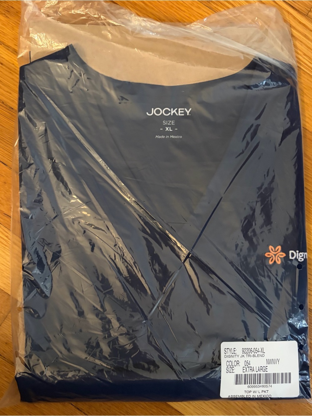 Dignity Health Jockey V-Neck Crossover Scrub Top - New in Bag